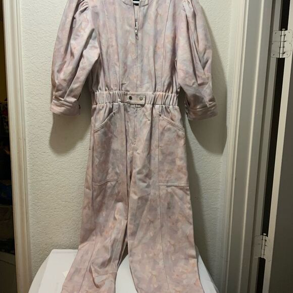 New magalie pascal ceina jumpsuit watercolor pink size Small - Picture 14 of 14